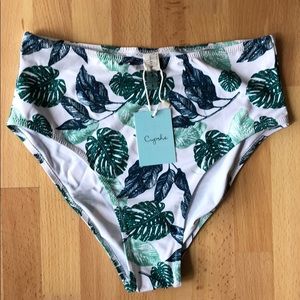 🌴 NWT CUPSHE Palm Leaf Bikini Bottom | Small